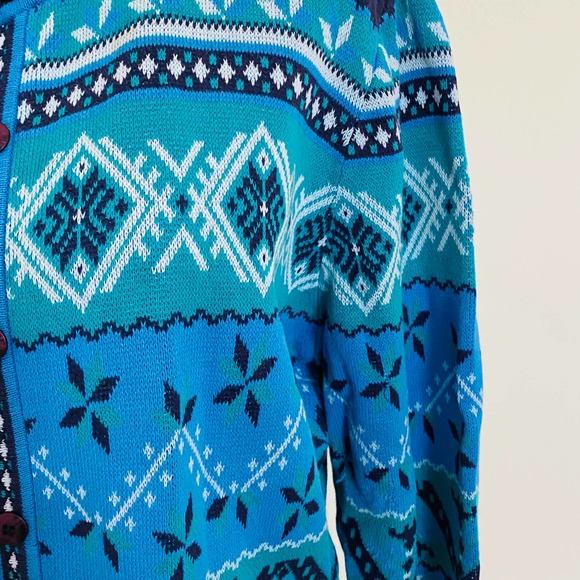 First Issue American Design 100% Cotton Aztec Geometric Tribal Cardigan Sweater - Picture 2 of 7